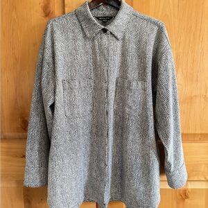 Athleta Oversized Button Front NWOT! Substantial Soft Stretch Fabric. Size 1X